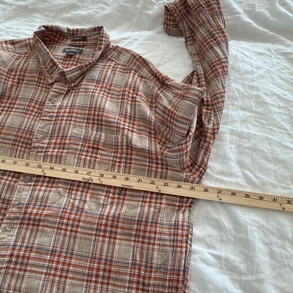 Eddie Bauer Classic Fit Gauze Cotton Plaid Long Sleeve Button Up Shirt Mens T3XL - Picture 6 of 7